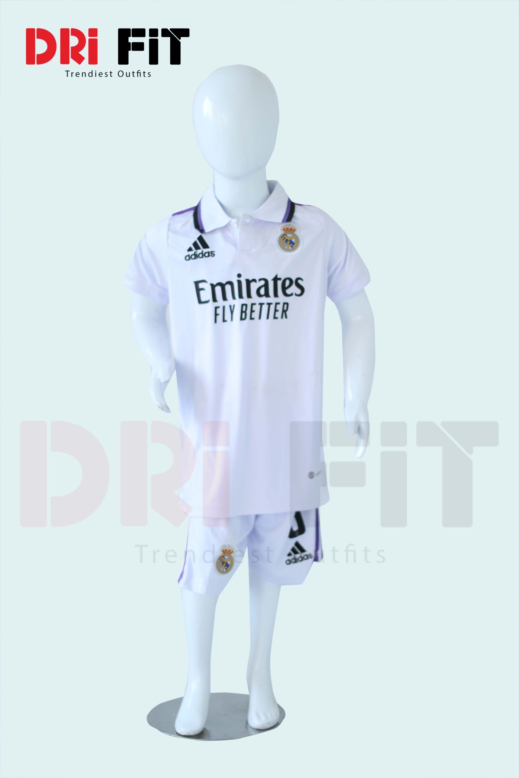 Real Madrid Home Kit By Adidas Kids
